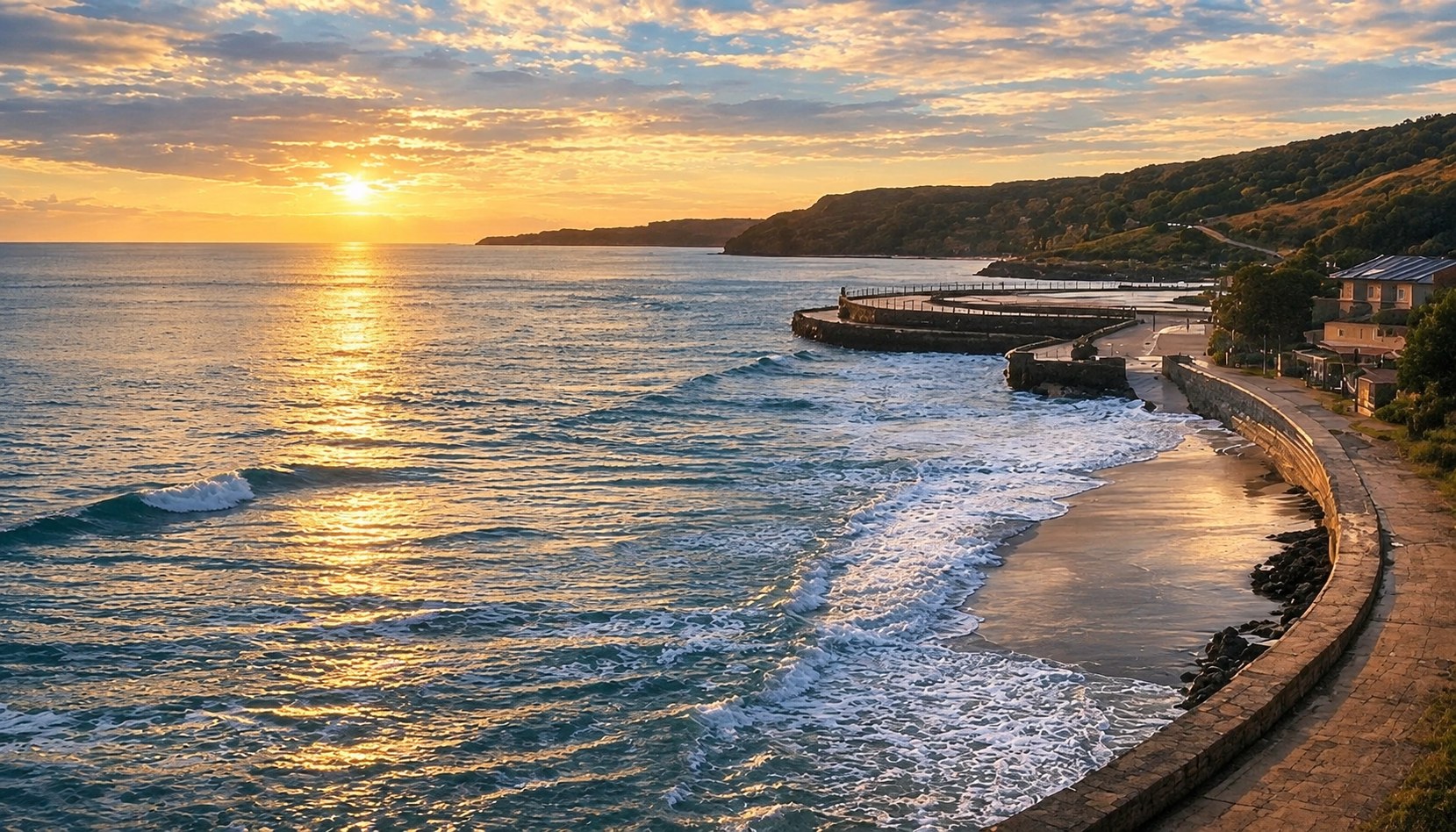 Sunrise over the bay